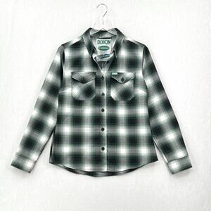 DIXXON Flannel Shirt Callahan Womens Medium Green Tommy Boy Plaid Button Up